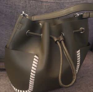 Zara Basic Collection Drawstring Hobo Purse Crossbody Handbag